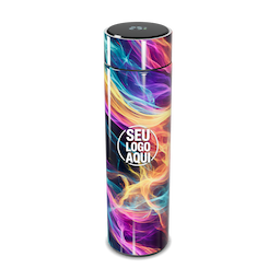 Garrafa térmica em aço inox com parede dupla 450ml com infusor,
Display LED com termômetro digital na tampa para indicar a temperatura do líquido,
Conserva líquido quente por até 5 horas e líquido frio até 7 horas