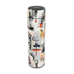 Garrafa térmica em aço inox com parede dupla 450ml com infusor,
Display LED com termômetro digital na tampa para indicar a temperatura do líquido,
Conserva líquido quente por até 5 horas e líquido frio até 7 horas