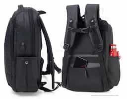 Mochila confeccionada em Couro Sintético com compartimento para notebook até 15,6 polegadas. Contém um compartimento grande com divisórias para documentos, eletrônicos, Notebook até 15,6 polegadas e tablet. Dois compartimentos frontais, sendo um com divisórias para documentos, eletrônicos e caneta