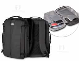 Mochila e Pasta para notebook em tecido poliéster Compartimento para notebook.
Tamanho total do Notebook - 17