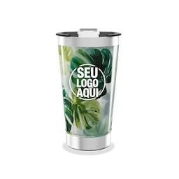 Copo Térmico Inox 500ml com tampa e abridor. 