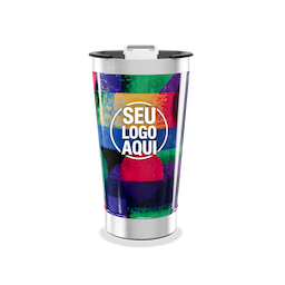 Copo Térmico Inox 500ml com tampa e abridor. 