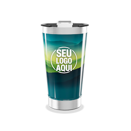 Copo Térmico Inox 500ml com tampa e abridor. 