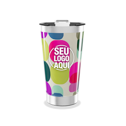 Copo Térmico Inox 500ml com tampa e abridor. 