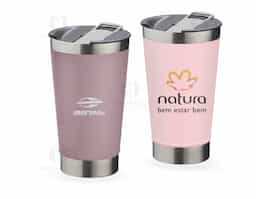 Copo Térmico Inox 500ml com tampa e abridor. 