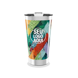Copo Térmico Inox 500ml com tampa e abridor. 