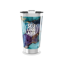 Copo Térmico Inox 500ml com tampa e abridor. 