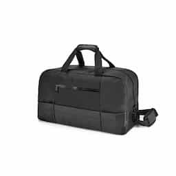 Bolsa esportiva executivo em 840D jacquard e 300D e interior forrado. Contém bolsos frontais, fundo com placa semi-rígida e alça de ombro ajustável com reforço almofadado