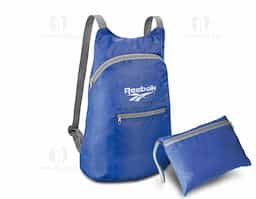 Mochila dobrável em 210D ripstop com bolso frontal