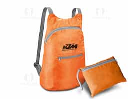 Mochila dobrável em 210D ripstop com bolso frontal