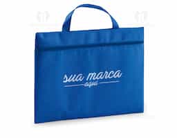 Pasta de congresso em non-woven (80 g/m²) com 1 compartimento com zíper. Ideal para transportar documentos. 380 x 300 mm