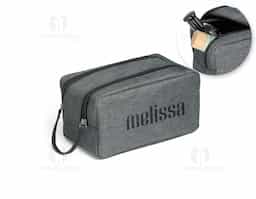 Necessaire em 600D de alta densidade com pega e interior forrado