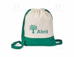 Sacola tipo mochila 100% algodão