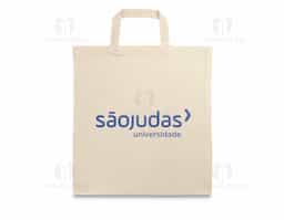 Sacola 100% algodão com alças de 30 cm. 370 x 410 mm