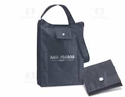 Sacola à tiracolo dobrável em 190T e alças de 75 cm Aberto: 360 x 415 x 80 mm