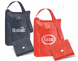 Sacola à tiracolo dobrável em 190T e alças de 75 cm Aberto: 360 x 415 x 80 mm