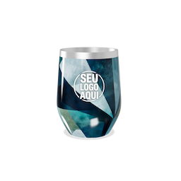Copo térmico 320ml de parede dupla em inox livre de BPA, contém tampa com bocal.