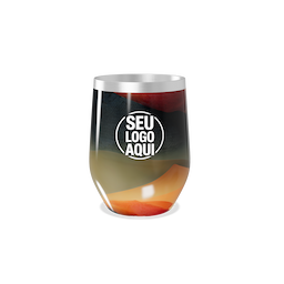 Copo térmico 320ml de parede dupla em inox livre de BPA, contém tampa com bocal.