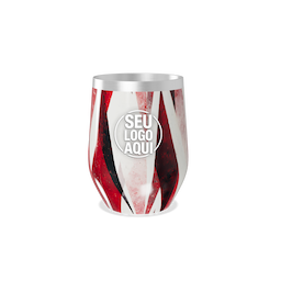 Copo térmico 320ml de parede dupla em inox livre de BPA, contém tampa com bocal.