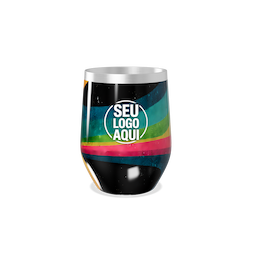 Copo térmico 320ml de parede dupla em inox livre de BPA, contém tampa com bocal.