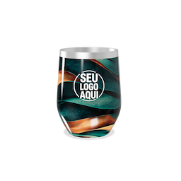 Copo térmico 320ml de parede dupla em inox livre de BPA, contém tampa com bocal.