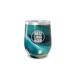 Copo térmico 320ml de parede dupla em inox livre de BPA, contém tampa com bocal.