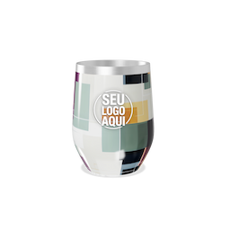 Copo térmico 320ml de parede dupla em inox livre de BPA, contém tampa com bocal.