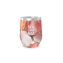 Copo térmico 320ml de parede dupla em inox livre de BPA, contém tampa com bocal.