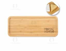 Petisqueira de bambu retangular 36 x 15