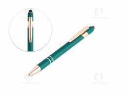Caneta metálica touchscreen com acabamento emborrachado que proporciona toque macio e maior conforto na escrita. Possui acionamento por clique e carga esferográfica azul de 1.0 mm, garantindo escrita suave no dia a dia. Conta ainda com ponteira touchscreen, ideal para uso em smartphones e tablets sem precisar tocar diretamente na tela. Funcional e moderna, é uma excelente opção de brinde corporativo para ações promocionais e divulgação de marcas.