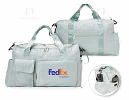  Bolsa esportiva de 28 litros em poliéster de impacto impermeável com cinco compartimentos, sendo um deles exclusivos para tênis. Compartimento principal com bolso de zíper exclusivo para itens molhados. Com bolso lateral e duas alças de mãos, a bolsa contém alça transversal removível e bolso para engate em malas de viagem.