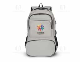 Mochila p/ notebook em tecido PET RECICLÁVEL com compartimento térmico