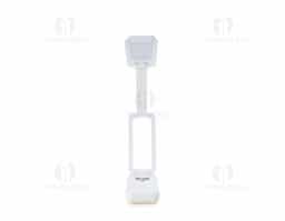 Luminária retrátil recarregável com 14 leds e funcionamento touch, material plástico. Contém três estágios de iluminação com regulagem de intensidade touch: luz fria (branca), luz quente (amarela) e luz mista (branca e amarela). Base com botão para ligar e desligar e área para encaixe na parte inferior. Acompanha uma bateria de lítio e cabo USB para carregamento .Aberta 45 cm