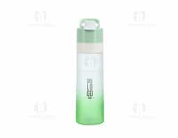 Squeeze bicolor plástico com borrifador e capacidade de 650ml. Contém tampa rosqueável com trava de segurança para o bocal, alça para transporte e alavanca para acionamento do borrifador.
