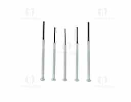 Kit ferramenta 8 peças em estojo plástico com trava de segurança. Contém chave Phillips, trena de 2 metros com trava, conjunto de 5 chaves de precisão e chave de fenda.