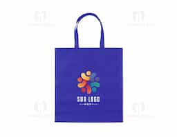 Sacola de TNT com costura termo selada, resistente e leve, ideal para eventos, brindes corporativos e uso no dia a dia.