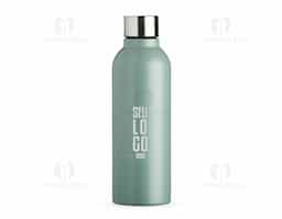 Garrafa de 800ml em inox com acabamento fosco e tampa rosqueável, oferecendo praticidade e segurança no transporte. Possui design funcional e boa capacidade para o consumo diário de água, sendo uma opção útil para ambientes corporativos, deslocamentos e rotina diária.