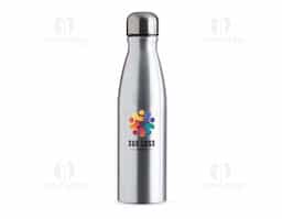 Garrafa 630ml de alumínio com tampa rosqueável e pintura metalizada