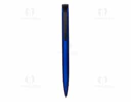 Caneta Plástica com acionamento por rotação e carga esferográfica azul 1.0mm.