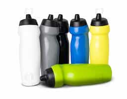 Squeeze de plástico 640 ml livre de BPA, com design ergonômico, contém tampa rosqueável e bico de válvula à prova de vazamentos, garantindo segurança contra derramamentos durante os movimentos. Para liberar o líquido, basta apertar o squeeze, permitindo que o líquido seja liberado e fechado automaticamente.