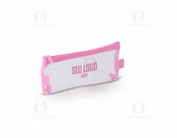 Estojo de nylon com zíper equipado com duas alças personalizáveis
