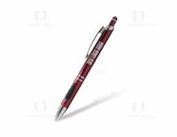 Esta caneta metálica combina praticidade e elegância. Com acionamento por clique e ponta de touchscreen, é ideal para dispositivos digitais. Sua carga esferográfica azul de 1.0mm proporciona uma escrita suave e nítida. Perfeita para quem busca versatilidade e estilo em um único instrumento.