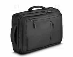 Mochila produzida em tecido de poliéster, alça de ombro e mão acolchoada,2 bolsos frontais e divisórias internas, aceita notebooks de até 15,6", porta USB na lateral da mochila, possui engate para mala de viagem.