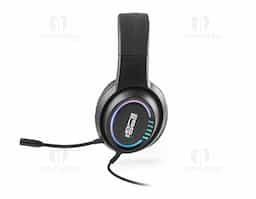 Fones de ouvido para jogos com microfone de alta qualidade incorporado com luzes RGB com um modo. Pensados para uso prolongado, são resistentes, confortáveis e contêm cabo de 2 m com controlador de volume. Incluso cabo jack de 3.5 mm com entrada USB-A. Os fones de ouvido quando utilizados com este cabo proporcionam uma qualidade superior no áudio. Fornecido em caixa presente. 20 x 19 x 10 mm |Caixa: 191 x 215 x 115 mm