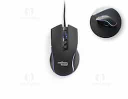 Mouse para jogos em ABS e acabamento emborrachado com 7 botões e iluminação RGB com 8 modos possíveis. Formato ergonômico desenhado para conforto e desempenho de uso prolongado. Configuração de alta precisão até 7200 DPI. Fio resistente em nylon de 1.5 m. Fornecido em caixa presente. 124 x 71 x 39 mm | Caixa: 95 x 139 x 45 mm