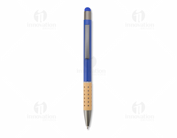 Conforto e fluidez ao seu alcance! Nossa caneta metálica touch é perfeita para os dias repletos de anotações. Possui carga esferográfica na cor azul, acionamento por clique, além de uma ponta touch para utilizá-la em dispositivos eletrônicos sem tocar diretamente na tela, evitando manchas indesejadas, e acabamento em bambu, proporcionando uma experiência de escrita precisa e um toque sustentável.