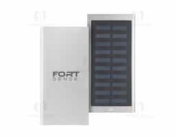 Bateria portátil em alumínio 100% reciclado, equipada com bateria de lítio, painel solar e lanterna. Com capacidade de 8.000 mAh e vida útil superior a 500 ciclos, oferece praticidade e durabilidade. Possui uma porta de entrada USB-C e duas portas de saída USB-A, permitindo o carregamento de diversos dispositivos. Acompanha cabo USB-C de aproximadamente 30 cm. Ideal para emergências, é uma solução compacta e eficiente para garantir energia quando necessário.