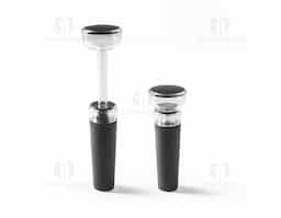 Rolha de vinho com sistema de bomba de vácuo para garrafas de vinho. Ideal para substituir a tradicional rolha de cortiça. Fornecido em caixa presente. 30 x 90 mm