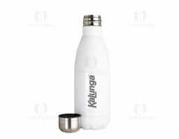 Garrafa de 650ml produzida em inox, com acabamento brilhante e tampa rosqueável para maior segurança no transporte. Modelo não térmico, ideal para uso diário, proporcionando resistência e praticidade.