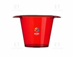 Balde de gelo com capacidade para 4 litros, ideal para manter bebidas refrigeradas. Possui alças laterais para facilitar o transporte. Na versão branca, apresenta acabamento leitoso, conferindo um visual sofisticado e discreto ao produto.